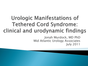 Neurourologic and Urodynamic Findings in Adult Tethered Cord