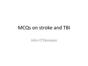 MCQs on stroke and TBI - the Peninsula MRCPsych Course