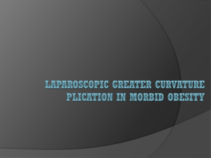 Laparoscopic Total Gastric Vertical Plication in Morbid Obesity