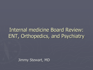 Internal medicine Board Review: ENT, Orthopedics, and Psychiatry