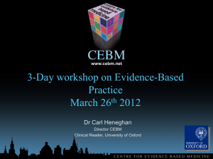 Presentation of presentations - Centre for Evidence