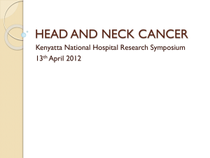 HEAD AND NECK CANCER - Kenyatta National Hospital