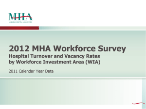 2012 MHA Workforce Survey Hospital Turnover and Vacancy Rates