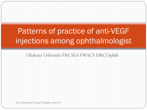 Patterns of practice of antivegf injections among ophthalmologist