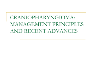 craniopharyngioma management principles and