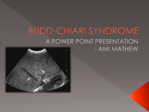 budd-chiari syndrome – power point presentation