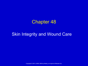 Clean wound and periwound skin