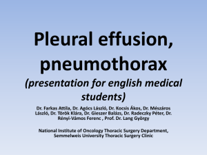 Pleural effusion, pneumothorax (presentation for english medical