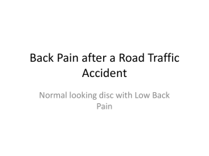 Back Pain after a Road Traffic Accident