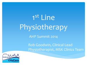 6 1st Line Physiotherapy – Rob Goodwin