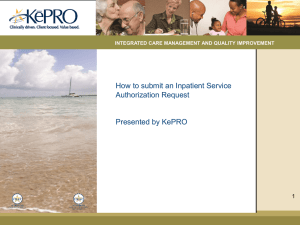inpatient services - KEPRO / DMAS Home