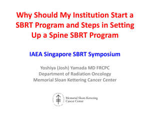 Why Should My Institution Start a SBRT Program
