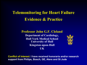 Telemonitoring for Heart Failure Evidence