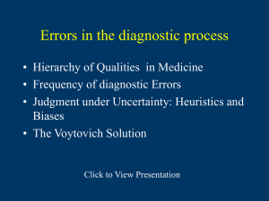 Cognitive Mechanisms of diagnostic Errors