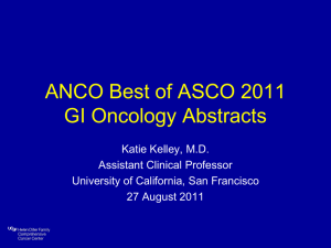 ANCO`s Best of ASCO 2011: GI Oncology Abstracts