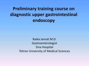 Training course on diagnostic upper gastrointestinal endoscopy