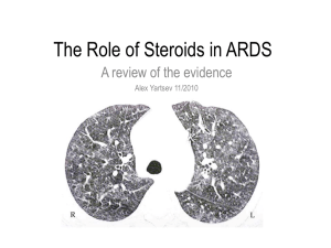 The Role of Steroids in ARDS