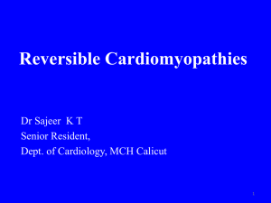 Reversible Cardiomyopathies - The department of cardiology