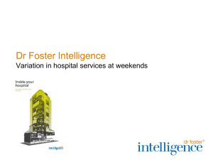 Variation in Hospital Services at Weekends-Roger