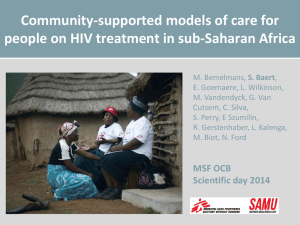 Community-supported models of care for people on HIV treatment in