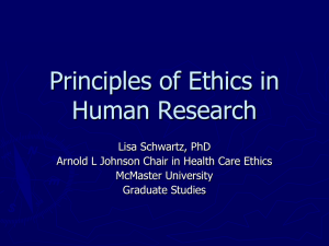 Ethics in Human Research