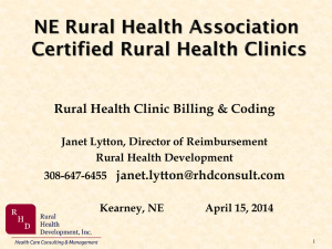 NeRHA RHC Billing 414 - Nebraska Rural Health Association