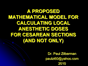 a proposed mathematical model for calculating local anesthetic doses