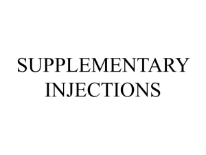 Supplementary Injections