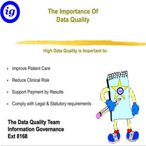 The Importance of Data Quality Presentation