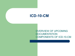 Documentation Considerations by Chapters in ICD-10-CM