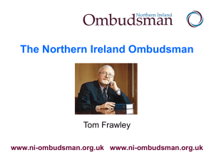 NI Ombudsman Presentation