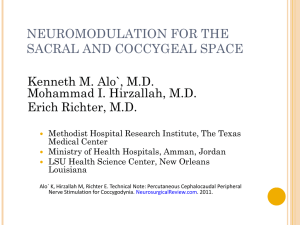neuromodulation for the sacral and coccygeal space