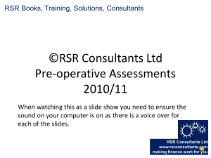 RSR Consultants Ltd www.rsrconsultants.com