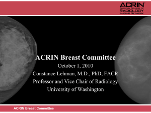 ACRIN Breast Committee Overview