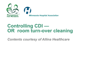 Controlling CDI — OR room turn