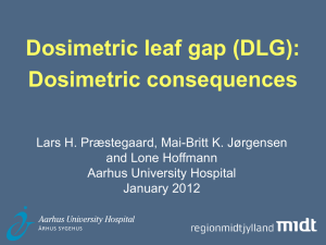 Dosimetric leaf gap (DLG) - Ra
