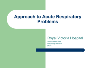 Approach to Acute Respiratory Problems