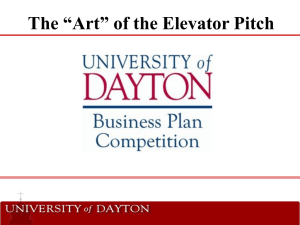 The Elevator Pitch