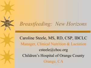 Breastfeeding: New Horizons - Montana State Breastfeeding Coalition