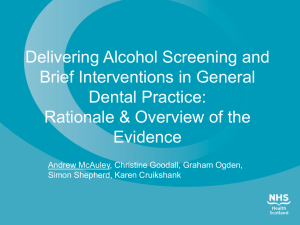 Delivering Alcohol Screening and Brief Interventions in General