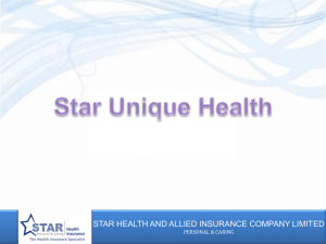 Star Unique Health Insurance Policy Presentation