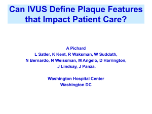 Can IVUS Define Plaque Features that Impact Patient Care?