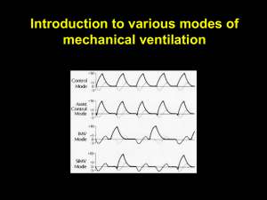 Various ventilator modes