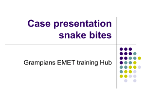 case presentation of snake bite