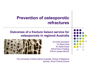 Prevention of osteoporotic refractures