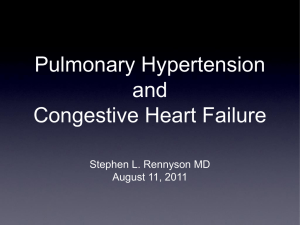 Pulmonary HTN in Heart Failure