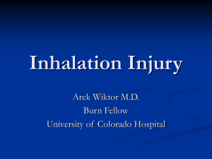 Inhalation Injury - University of Colorado Denver