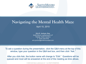 PowerPoint Presentation: Navigating the Mental Health Maze