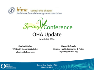 OHA Update - Central Ohio HFMA