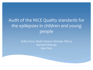 Quality standards for Epilepsy